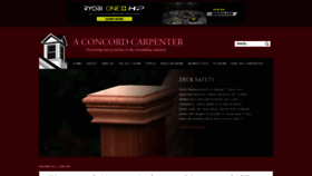 What Aconcordcarpenter.com website looked like in 2021 (3 years ago)