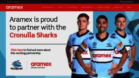 What Aramex.com.au website looked like in 2021 (3 years ago)