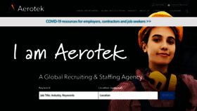What Aerotek.com website looked like in 2021 (3 years ago)