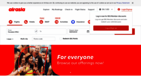What Airasia.com website looked like in 2021 (3 years ago)