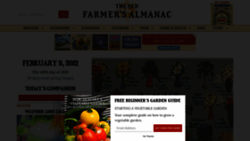 What Almanac.com website looked like in 2021 (3 years ago)