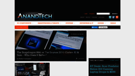 What Anandtech.com website looked like in 2021 (3 years ago)