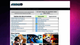 What Animeid.tv website looked like in 2021 (3 years ago)