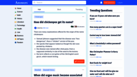 What Answers.com website looked like in 2021 (4 years ago)