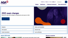 What Aqa.org.uk website looked like in 2021 (3 years ago)