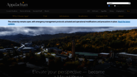 What Appstate.edu website looked like in 2021 (3 years ago)