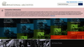 What Archives.gov website looked like in 2021 (3 years ago)