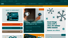What Arduino.cc website looked like in 2021 (4 years ago)