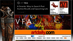What Artdaily.com website looked like in 2021 (3 years ago)