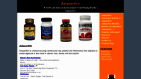 What Astazanthin.com website looked like in 2011 (13 years ago)