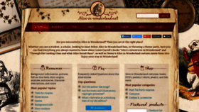 What Alice-in-wonderland.net website looked like in 2021 (3 years ago)