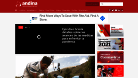 What Andina.pe website looked like in 2021 (3 years ago)