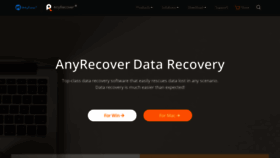 What Anyrecover.com website looked like in 2021 (3 years ago)