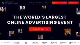 What Adworldconference.com website looked like in 2021 (3 years ago)