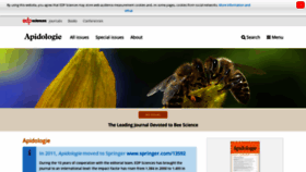 What Apidologie.org website looked like in 2021 (3 years ago)