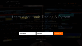 What Algotrading101.com website looked like in 2021 (3 years ago)