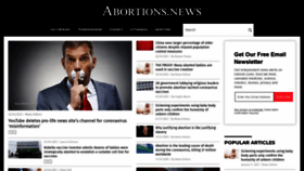 What Abortions.news website looked like in 2021 (3 years ago)