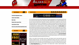 What Aliasthegame.com website looked like in 2021 (3 years ago)