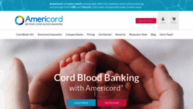 What Americordblood.com website looked like in 2021 (3 years ago)