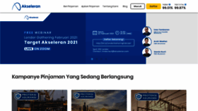 What Akseleran.co.id website looked like in 2021 (3 years ago)