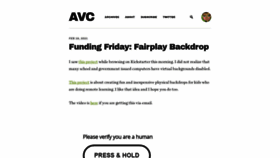 What Avc.com website looked like in 2021 (4 years ago)
