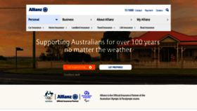What Allianz.com.au website looked like in 2021 (3 years ago)