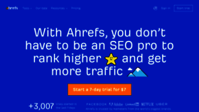 What Ahrefs.com website looked like in 2021 (3 years ago)