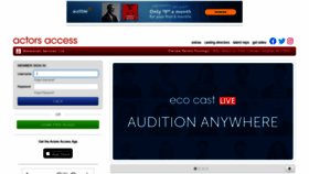 What Actorsaccess.com website looked like in 2021 (3 years ago)