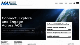 What Agu.org website looked like in 2021 (3 years ago)