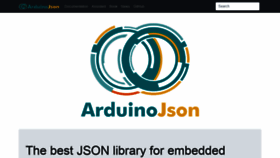 What Arduinojson.org website looked like in 2021 (3 years ago)