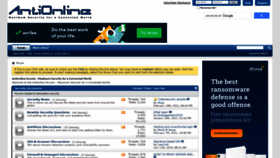 What Antionline.com website looked like in 2021 (3 years ago)