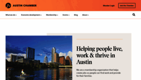 What Austinchamber.com website looked like in 2021 (3 years ago)
