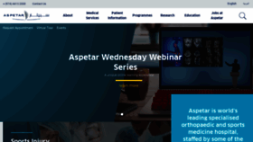 What Aspetar.com website looked like in 2021 (3 years ago)