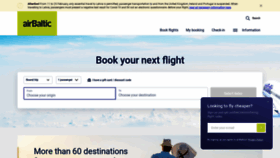 What Airbaltic.com website looked like in 2021 (3 years ago)