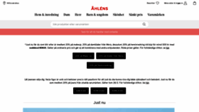 What Ahlens.se website looked like in 2021 (3 years ago)