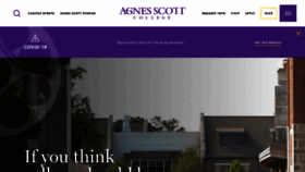 What Agnesscott.edu website looked like in 2021 (3 years ago)