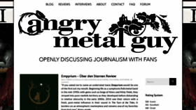 What Angrymetalguy.com website looked like in 2021 (3 years ago)