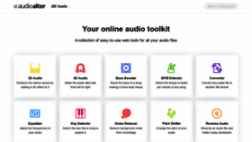 What Audioalter.com website looked like in 2021 (3 years ago)