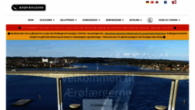 What Aeroe-ferry.dk website looked like in 2021 (3 years ago)