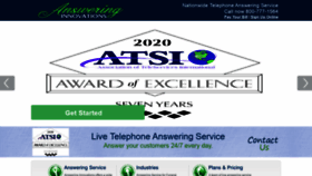 What Answeringinnovations.com website looked like in 2021 (3 years ago)