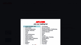 What Artjobs.com website looked like in 2021 (3 years ago)