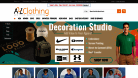 What A2zclothing.com website looked like in 2021 (3 years ago)