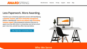 What Awardspring.com website looked like in 2021 (3 years ago)