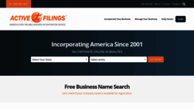 What Activefilings.com website looked like in 2021 (3 years ago)