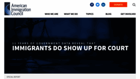 What Americanimmigrationcouncil.org website looked like in 2021 (3 years ago)