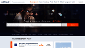 What Aplikuj.pl website looked like in 2021 (4 years ago)