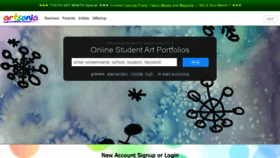 What Artsonia.com website looked like in 2021 (3 years ago)