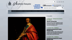 What Academie-francaise.fr website looked like in 2021 (3 years ago)