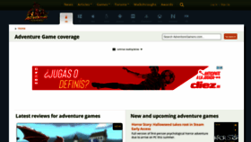 What Adventuregamers.com website looked like in 2021 (3 years ago)