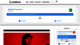 What Antimusic.com website looked like in 2021 (3 years ago)